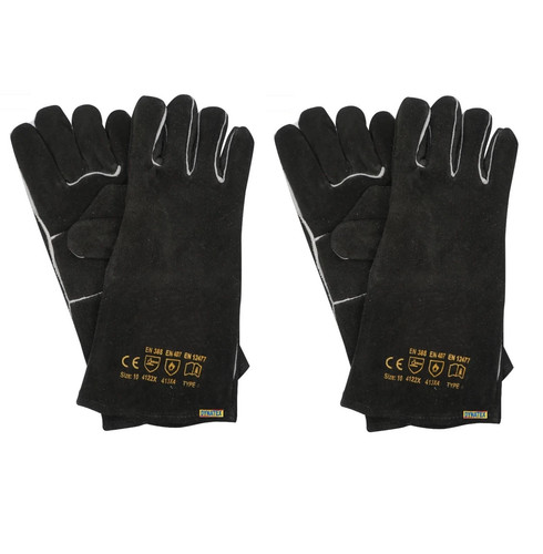 Log fire wood burner - fire, glove