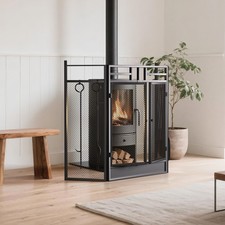 3-Panel Fireplace Screen 2